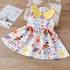 Spring And Summer Girls Cute Doll Collar Printed Sleeveless Princess Dress