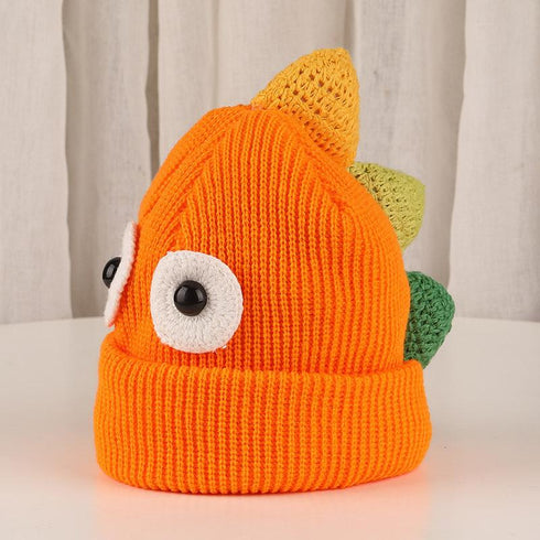 Autumn and winter dinosaur monster children's knitted wool cap 18.5-20.4 inch