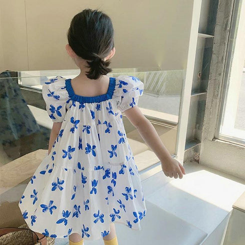 Children's Blue Butterfly Dress