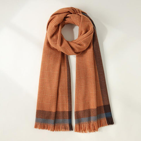 Warm Cashmere Scarf Long Fringed Shawl