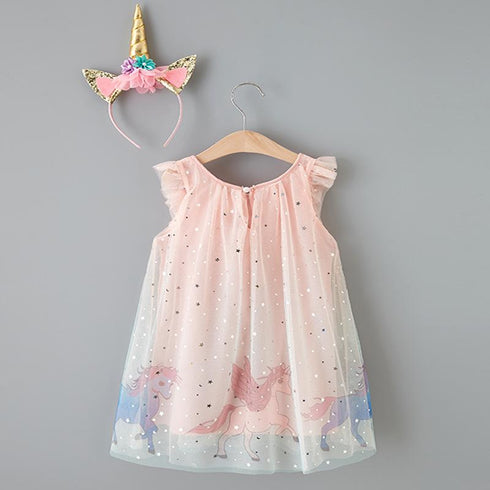 Girl's Princess Dress With Hair Hoop