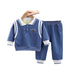 Autumn and winter children plus velvet trousers two-piece set