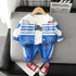 Spring and Autumn Children's Crewneck Baseball Suit Set of Three
