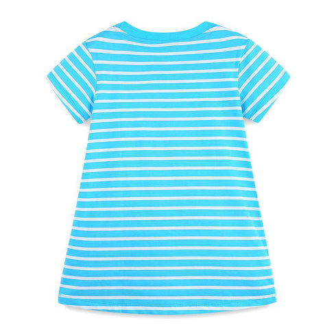 Summer New Girl Dress European And American Style Knitted Cotton Girl Short Sleeve Children Dress Cute Princess Dress