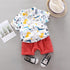 Children's Dinosaur Pattern Shirt Shorts Set