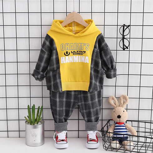 Boys spring and autumn leisure two-piece set