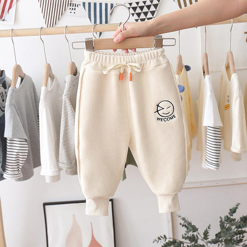 Winter velvet loose sports pants