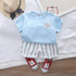 Children's Summer Dress Short Sleeve Set