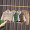 Boys spring and autumn sweater vest shirt three-piece set
