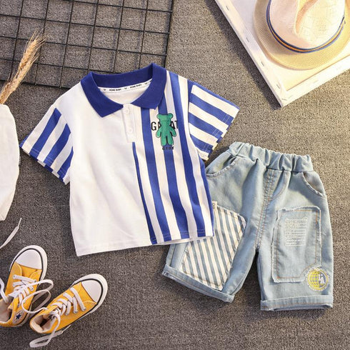 Boys summer short sleeve suit