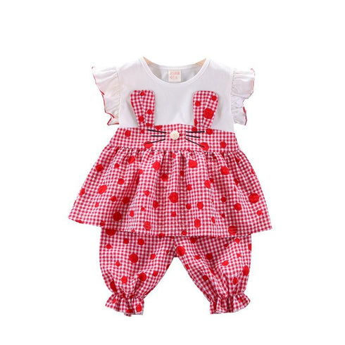 Girls summer casual suit two-piece set