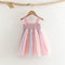 Summer Girl's Rainbow Mesh Princess Sling Dress