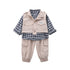Boys spring and autumn long sleeve shirt trousers waistcoat set of three