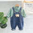 Spring and Autumn Children's Shirt Denim Straps Set