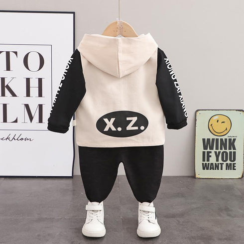 Boys spring and autumn suit set of three