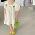 Girls' Bubble Sleeve Floret Dress