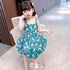 Girls Summer Suspender Skirt 2022 New Baby Girl Cute Flower Skirt Children's Foreign Style Dress