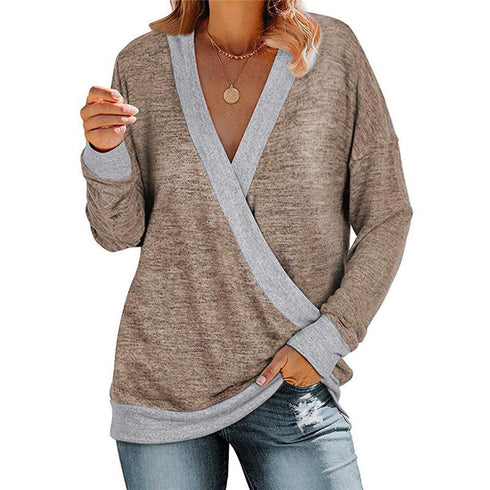 Long Sleeve Top with Leopard Print