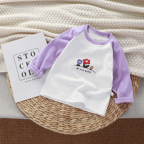 Children's Backing Shirt Long Sleeve Warm Pullover