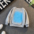 Sports Crewneck Sweatshirt Male Baby Casual Cube Bear Rendered Long Sleeve Top