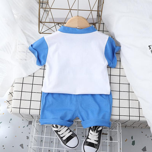 Boys summer short sleeve suit two-piece set