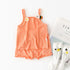 Little Fresh Daisy Rainbow Rabbit Suspender Top + Shorts Cute Two Piece Set