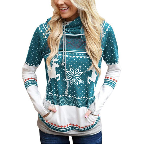 Christmas Themed Hooded Sweater