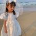 Girl's Summer Printed Bubble Sleeve Sweet Princess Dress