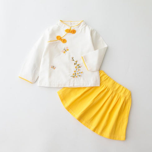 Girls Spring and Autumn Two-Piece Set