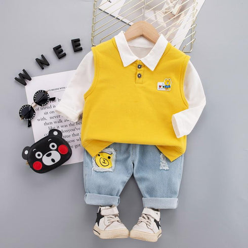 Spring and Autumn Children's Three-Piece Set