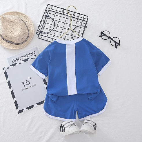 Boys summer short sleeve suit two-piece set