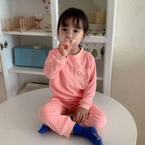 Children's autumn clothes and trousers cotton baby baby cotton sweater autumn and winter thermal underwear set