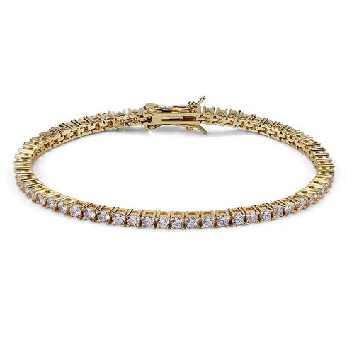 Hip Hop Men's Bracelet Micro-encrusted Zircon 3mm Bracelet