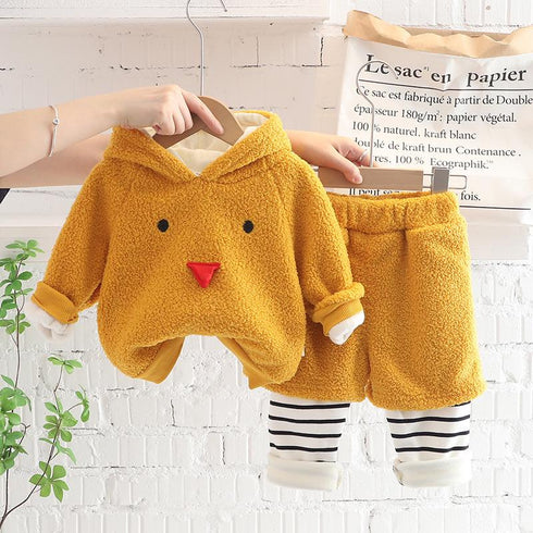 Children's Cashmere Set Warm Winter Dress Two-Piece Set