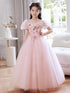 Girl's Embroidered Sequin Princess Dress Summer Girl's Flower Girl Wedding Dress