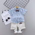 Boys summer suit short sleeve shirt shorts two-piece set