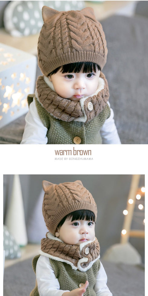 Baby Fall/Winter Warm Hat Circumference 17.3-20.5 inch. (44-52 cm)