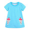 Summer New Girl Dress European And American Style Knitted Cotton Girl Short Sleeve Children Dress Cute Princess Dress