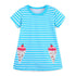 Summer New Girl Dress European And American Style Knitted Cotton Girl Short Sleeve Children Dress Cute Princess Dress