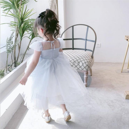 Summer New Girl Dress Girl Gauze Skirt Unkempt Skirt Princess Dress