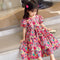 Girls' Peacock Flower Dress