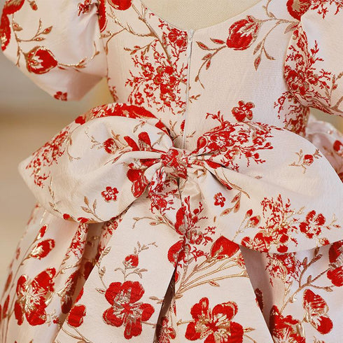 New Summer Girl's Birthday Dress Dress Girl's Jacquard Princess Dress