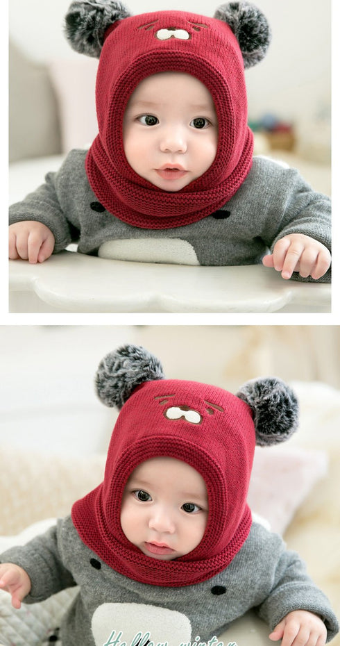 Fall/winter baby hat scarf Circumference 16.5-19.7inch(42-50cm)