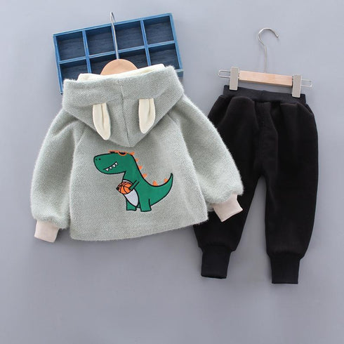 Baby winter cotton-padded jacket suit