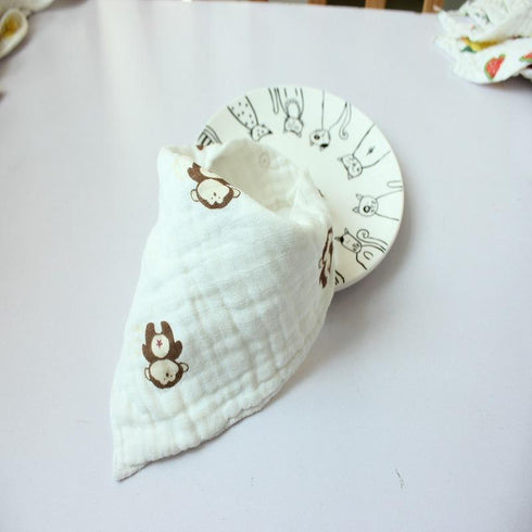 Eight-layer gauze triangle towel for newborn
