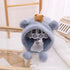 Autumn and winter bear baby warm ear protection plush cap 17.3-19.6 inches