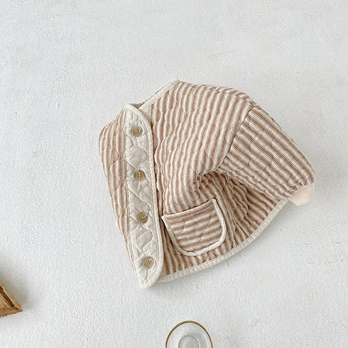 Autumn vintage diamond wavy double coat