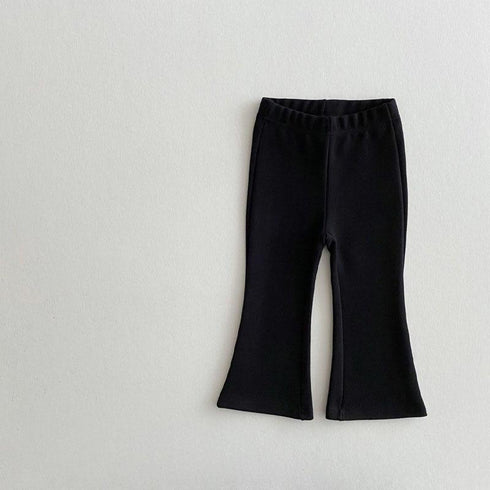 Spring and Autumn Girls Plaid Flared Pants