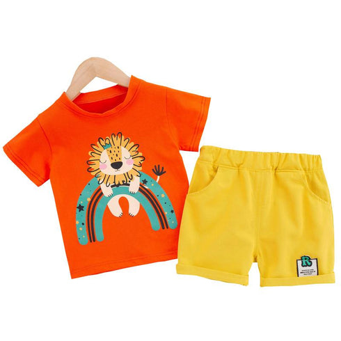 Boys' Summer Short Sleeve Shorts Set
