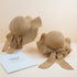Bow Decorative Sun Hat Parent-child Straw Hat (adults: 56cm, Children: 54cm) (suitable For Children Aged 1-8)